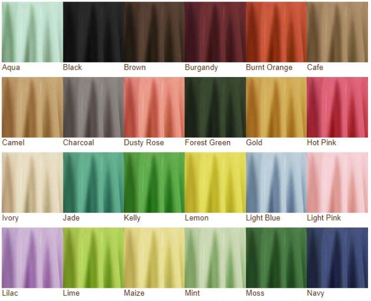 108 Round Table Linen (any solid color)
