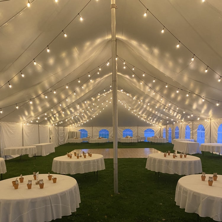 Italian String Lighting Affordable Party Tent Rentals