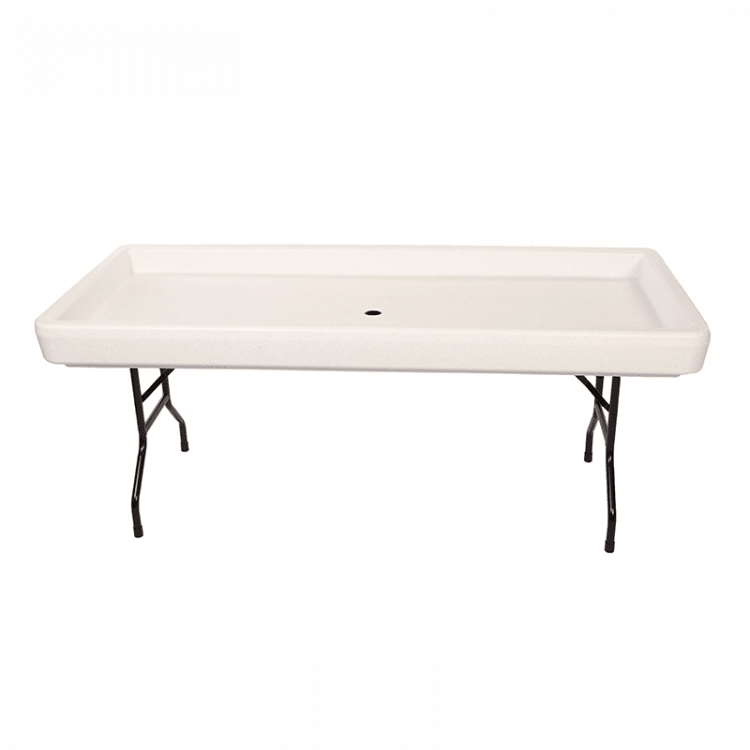 6' Fill N Chill Beverage Table (White)